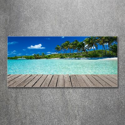 Quadro su vetro acrilico Spiaggia tropicale