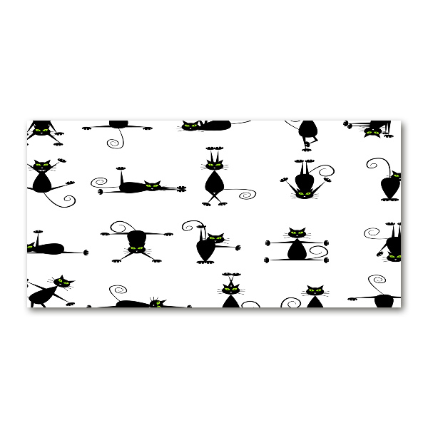 Quadro su vetro acrilico Illustrazione di gatti