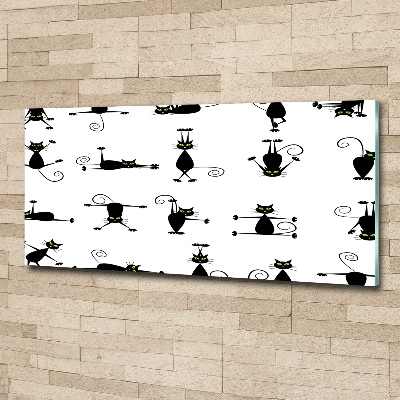 Quadro su vetro acrilico Illustrazione di gatti