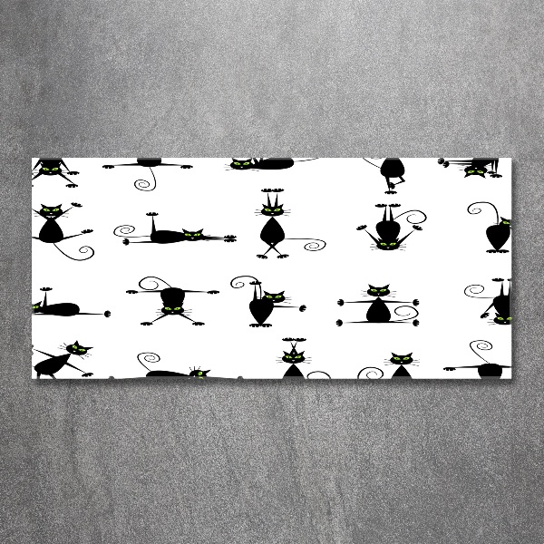 Quadro su vetro acrilico Illustrazione di gatti