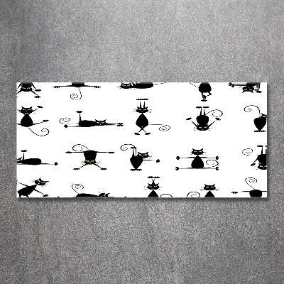 Quadro su vetro acrilico Illustrazione di gatti