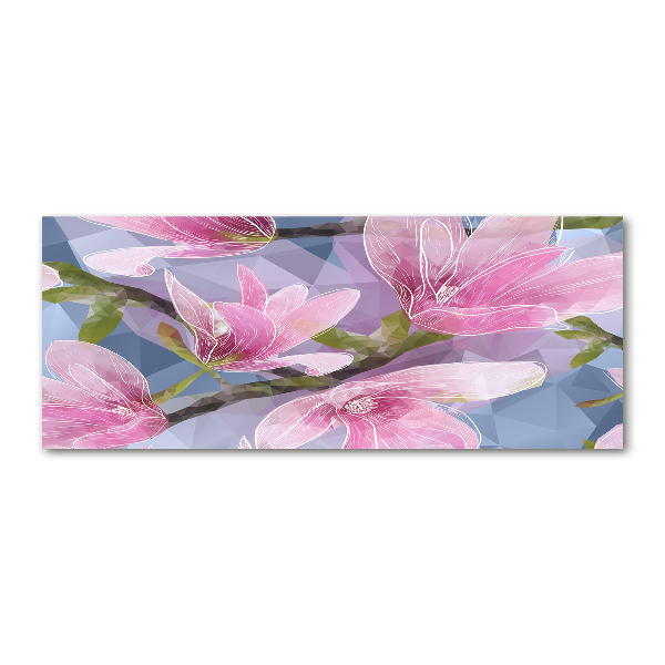 Quadro vetro acrilico Magnolia rosa