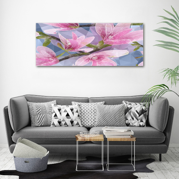 Quadro vetro acrilico Magnolia rosa