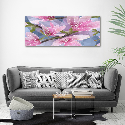 Quadro vetro acrilico Magnolia rosa