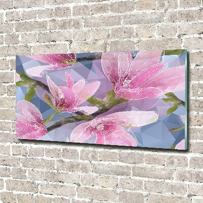 Quadro vetro acrilico Magnolia rosa