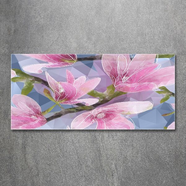 Quadro vetro acrilico Magnolia rosa