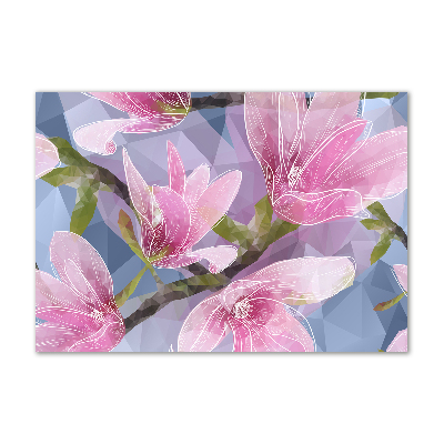Quadro vetro acrilico Magnolia rosa