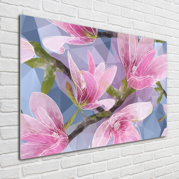 Quadro vetro acrilico Magnolia rosa