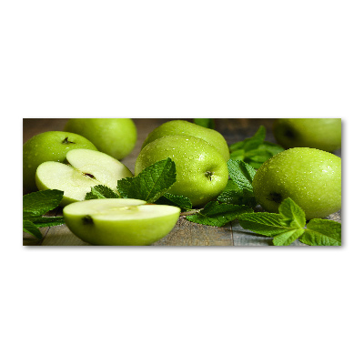 Quadro in vetro acrilico Mele verdi