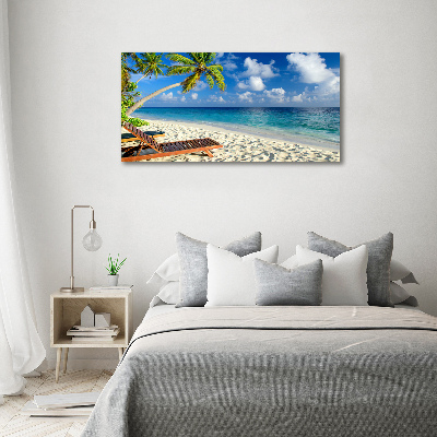 Quadro su vetro acrilico Spiaggia tropicale