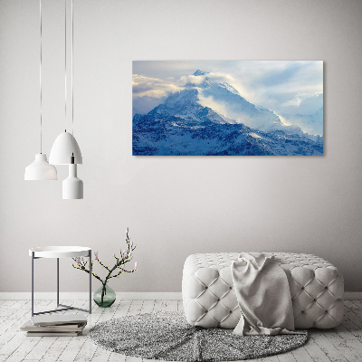 Quadro su vetro acrilico Cima della montagna