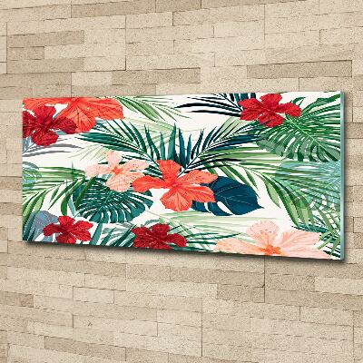 Quadro vetro acrilico Fiori tropicali
