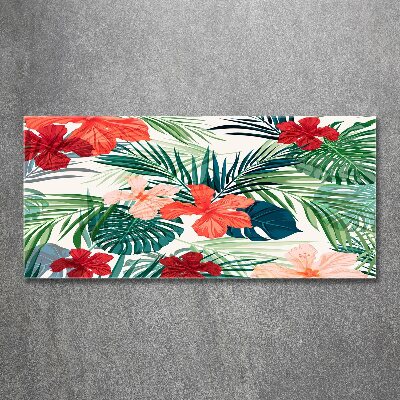 Quadro vetro acrilico Fiori tropicali