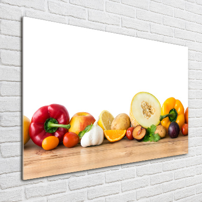 Quadro in vetro acrilico Frutta e verdura