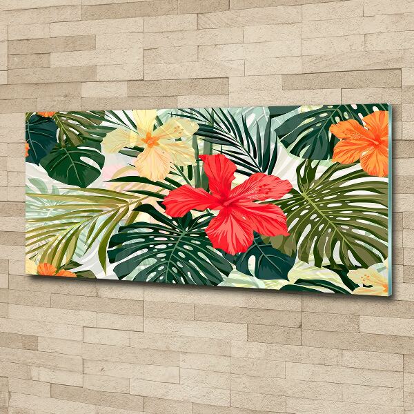 Quadro vetro acrilico Fiori hawaiani