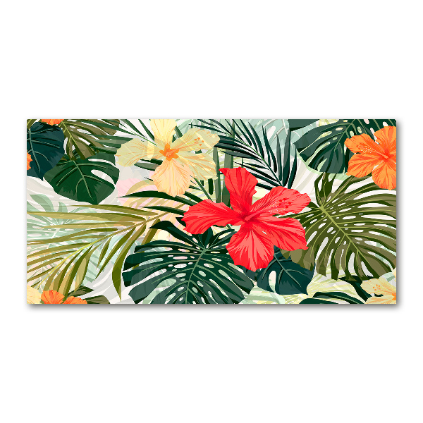 Quadro vetro acrilico Fiori hawaiani