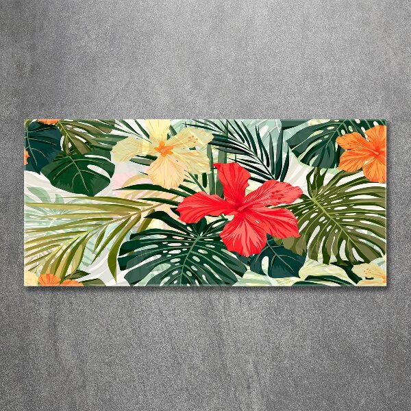Quadro vetro acrilico Fiori hawaiani