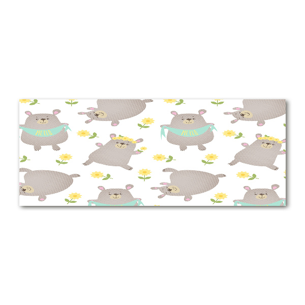 Quadro su vetro acrilico Illustrazione di un orsacchiotto