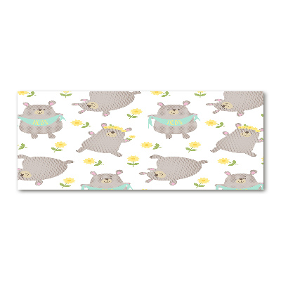 Quadro su vetro acrilico Illustrazione di un orsacchiotto