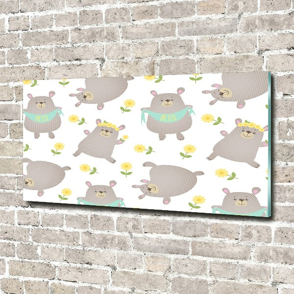 Quadro su vetro acrilico Illustrazione di un orsacchiotto