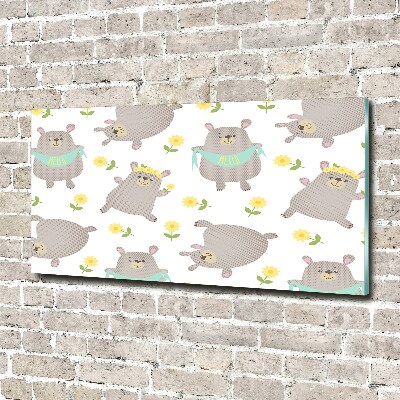 Quadro su vetro acrilico Illustrazione di un orsacchiotto