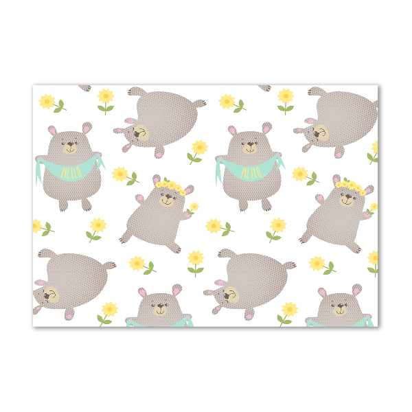 Quadro su vetro acrilico Illustrazione di un orsacchiotto