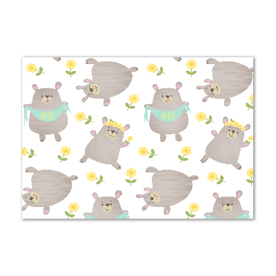 Quadro su vetro acrilico Illustrazione di un orsacchiotto