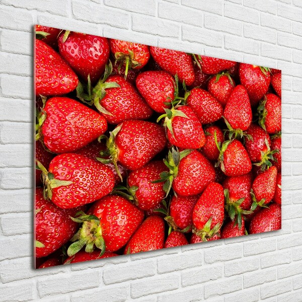 Quadro in vetro acrilico Fragole