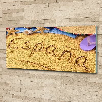 Quadro su vetro acrilico Iscrizione spagnola