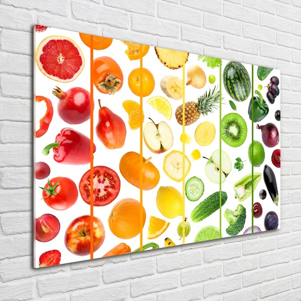 Quadro vetro acrilico Frutta e verdura