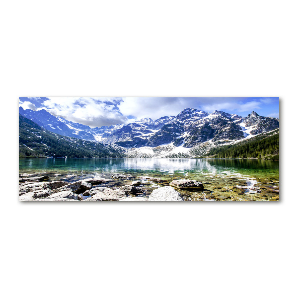 Quadro vetro acrilico L'occhio del mare dei Monti Tatra