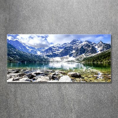 Quadro vetro acrilico L'occhio del mare dei Monti Tatra