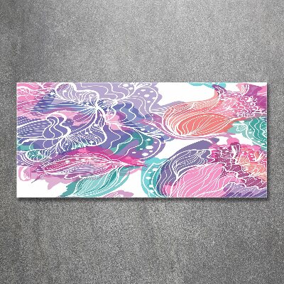 Quadro su vetro acrilico Fiori magici