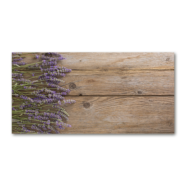 Quadro in vetro acrilico Lavanda su legno