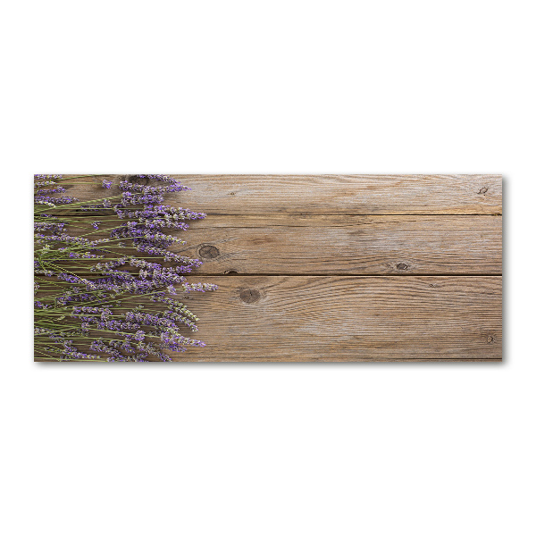 Quadro in vetro acrilico Lavanda su legno