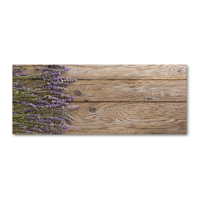 Quadro in vetro acrilico Lavanda su legno