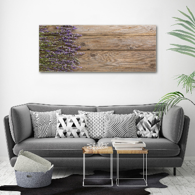 Quadro in vetro acrilico Lavanda su legno
