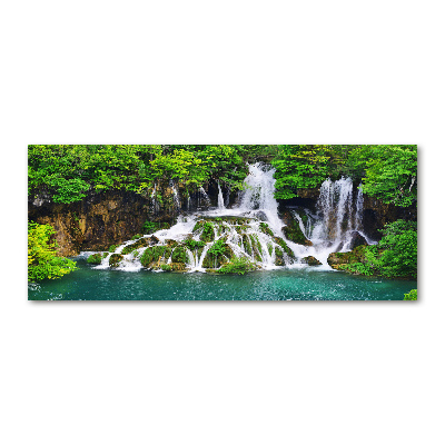 Quadro su vetro acrilico Cascata in montagna