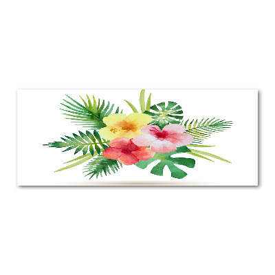 Quadro vetro acrilico Fiori hawaiani
