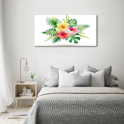 Quadro vetro acrilico Fiori hawaiani