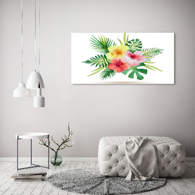Quadro vetro acrilico Fiori hawaiani