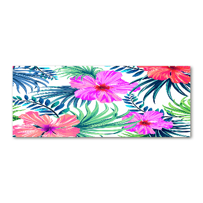 Quadro in vetro acrilico Fiori hawaiani