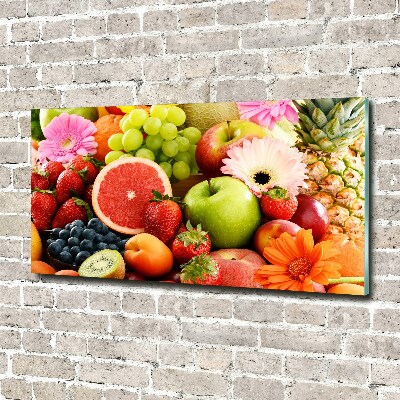 Quadro su vetro acrilico Frutti colorati