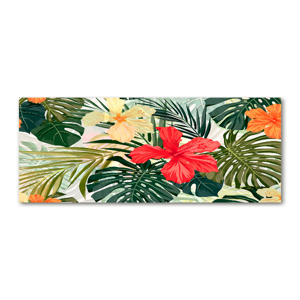 Quadro vetro acrilico Fiori hawaiani