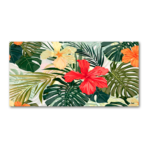 Quadro vetro acrilico Fiori hawaiani