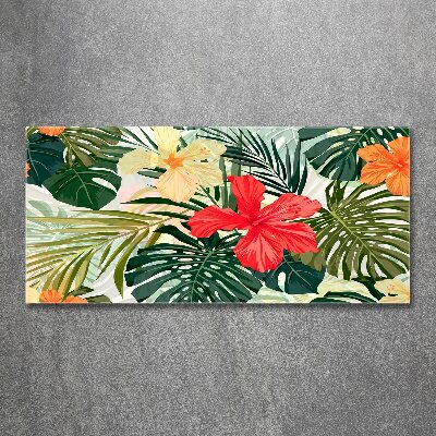 Quadro vetro acrilico Fiori hawaiani
