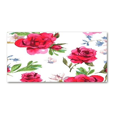 Quadro in vetro acrilico Rose rosse