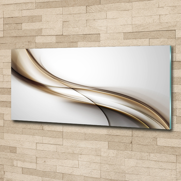 Quadro in vetro acrilico Onda marrone