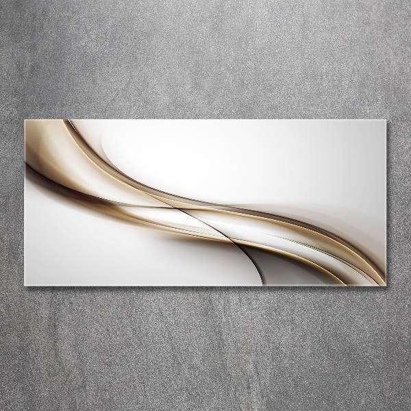 Quadro in vetro acrilico Onda marrone