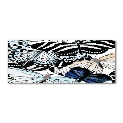 Quadro vetro acrilico Farfalle e fiori